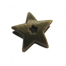 Metallschieber Stern antik bronzef.